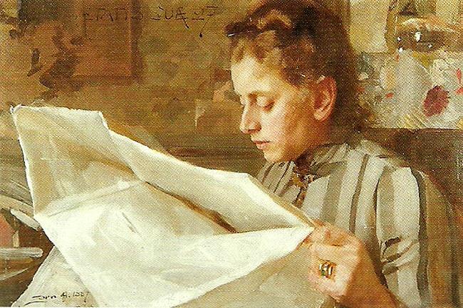 Anders Zorn emma zorn lasande